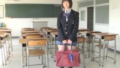 Busty School-Girl Nailed In Hard Three Way