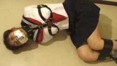Japanese School Girl With Leather Bondage