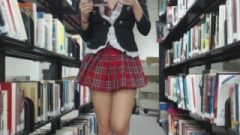 School Girl In Uniform Wants To Bust Your Nut In The Library