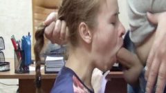 Russian Amateur School Girl Facefuck! Fuck Her Teeny Mouth!