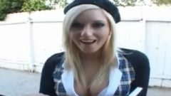 Icecream Truck Sweet Teenager Blond School-Girl Gets Destroyed Rough