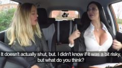 Fake Driving School Lesbian Sex With Steamy Australian Cutie And Busty Milf