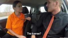 Fake Driving School Backseat Blowjobs And Deep Cream Pie For Super Hot Minx