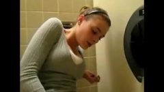 School Girl Masturbates On Toilet