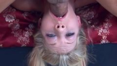 School-Girl Leah Luv With Braces Deep Throats Enormous Tool
