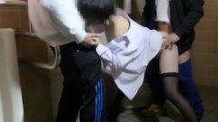 Japanese School Girl Teen Loli Gangbang In Toilet