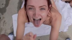 STROKIES School-Girl Andi Rye With A Grand Outdoor Jibber
