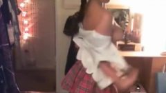 Indian Slut With Schoolslut Outfit Goes Topless