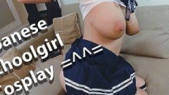 ♥ Marval – Massive Breasts Asian School-Girl Cosplay Get Creampie Twice Pov ♥