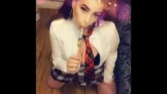 British School Girl Squirts On Her Lollipop In Detention Plus Facial